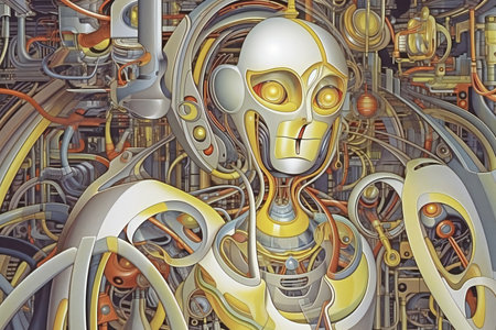 Robot with a smile.の素材