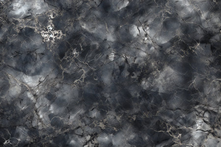 Black marble texture abstract background pattern with high resolution, top view.の素材