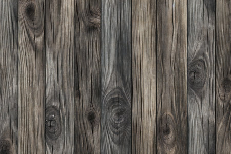 Old wood texture background. Floor surface with knots and nail holes.の素材