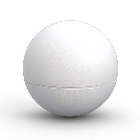 a white rugby ball isolated on white background.の素材