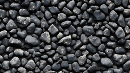 Pebble stone texture background. Black stone pebbles.の素材