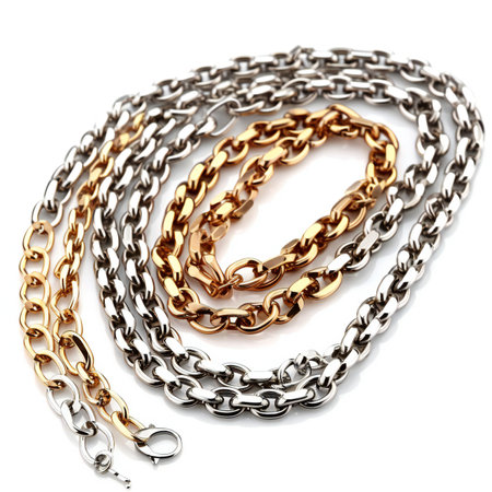 Beautiful necklace isolated on white background.の素材