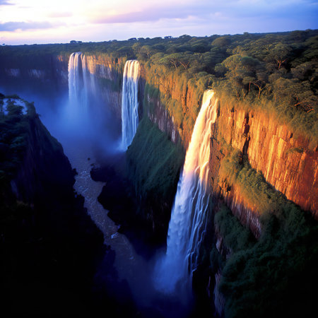 Victoria Falls in Zimbabwe, Africa, Zambia, Zimbabwean Fallsの素材