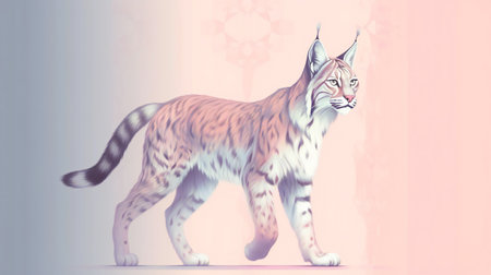 Beautiful lynx cat,の素材