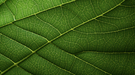 Close up of green leaf texture for abstract background. Nature and environment concept.の素材
