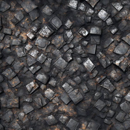 abstract metal background with some cubic stones in itの素材