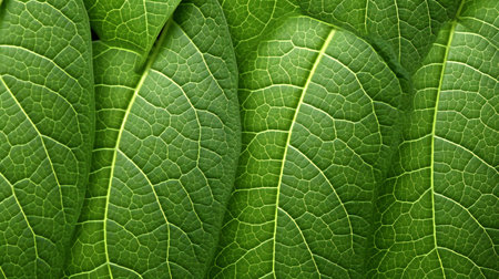 Close up of green leaf texture for background. Nature and environment concept.の素材