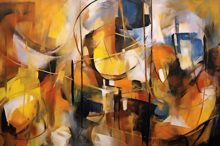 abstract background watercolours painting in yellow and orange colors.の素材
