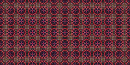 Ethnic pattern. Abstract kaleidoscope fabric design texture or backgroundの素材