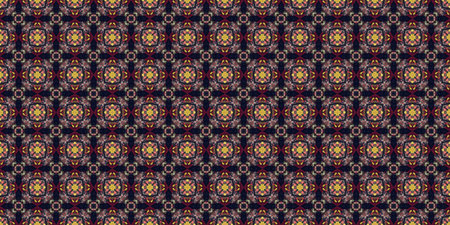 Ikat geometric folklore ornament. Oriental vector damask pattern. Ancient art of Arabesque. Tribal ethnic texture. Spanish motif on the carpet. Aztec style.の素材