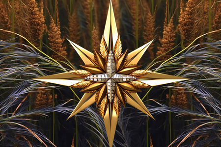 illustration of abstract geometric composition,digital art works.の素材
