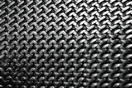 abstract of metal weave texture for background used. black and whiteの素材