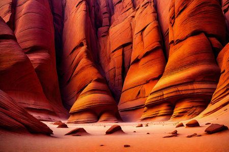 Antelope Canyon is a slot canyon located on Navajo land near Page, Arizona, United States.の素材