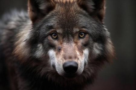 Portrait of a wolf. Close-up of a wolf.の素材