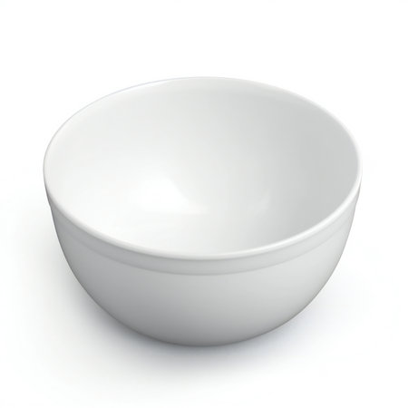 Empty white bowl isolated on white background.の素材