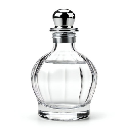 Bottle of perfume isolated on white background.の素材