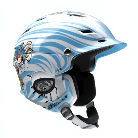 Bike helmet isolated on white background.の素材