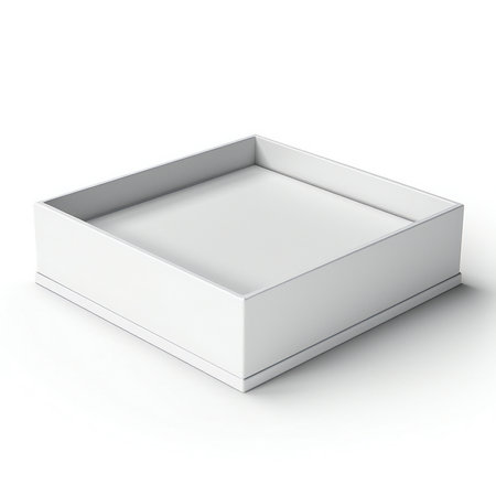 White box on a white background.の素材