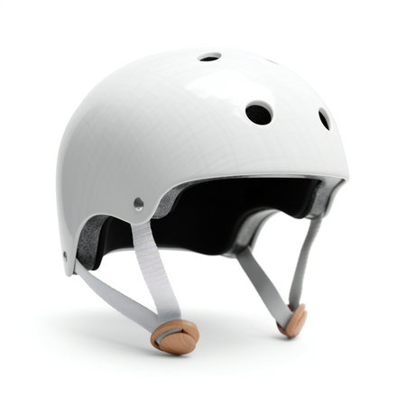 Hockey helmet on a white background. Isolated. Side view.の素材