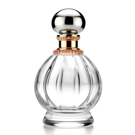 Perfume bottle isolated on white background.の素材