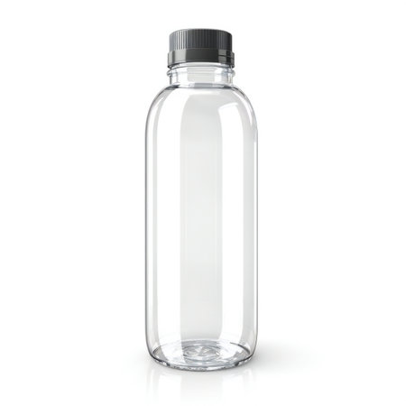 Bottle of water isolated on white background.の素材