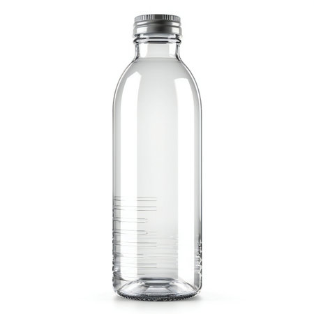 Bottle of water isolated on white background.の素材