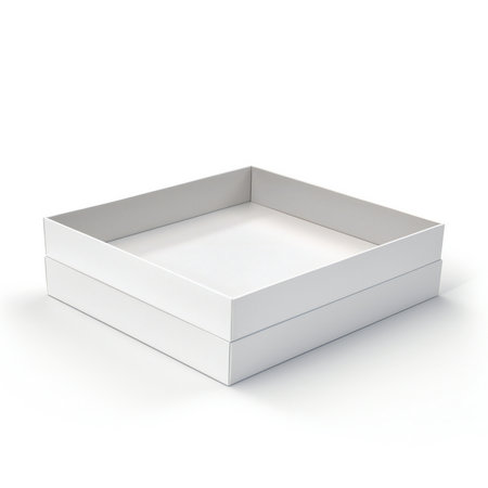 White gift box isolated on a white background.の素材