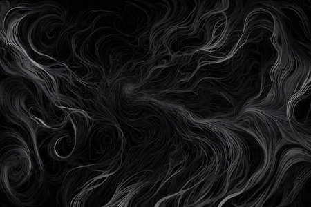 Abstract background with black waves.の素材