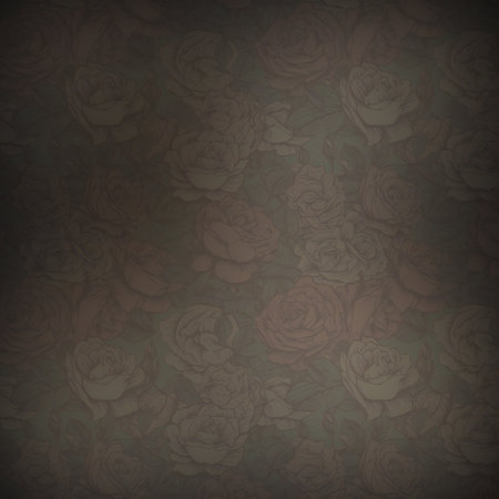 Vintage floral background with roses.  Place for your text.の素材