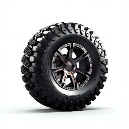 Tire on a white background.の素材