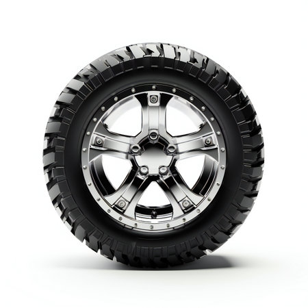 Tire isolated on a white background.の素材