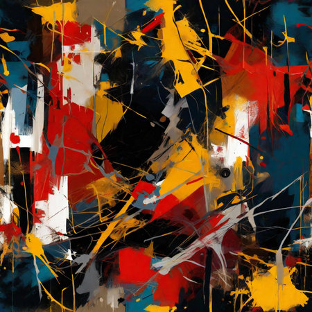 abstract background with bright colored spots, spots and splashes of paintの素材