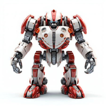 Robot on a white background.の素材