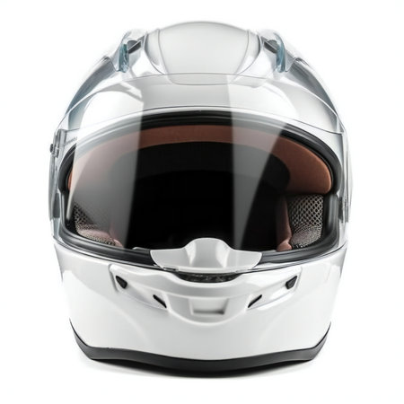Motorcycle helmet isolated on a white background.の素材