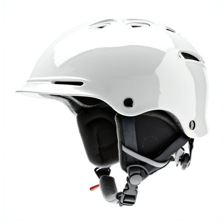 White helmet on a white background.の素材