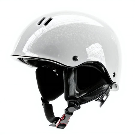 Bicycle helmet isolated on a white background. Motorcycle helmet.の素材