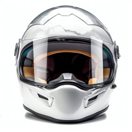 Motorcycle helmet isolated on a white background.の素材