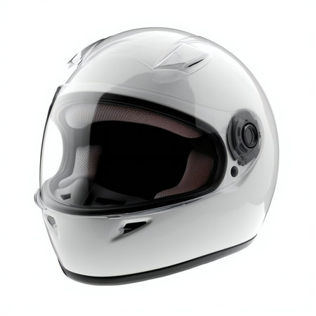 Motorcycle helmet isolated on white background.の素材