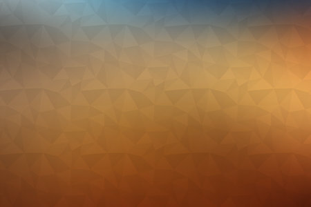 Abstract polygon background.illustration. Orange, brown colors.の素材