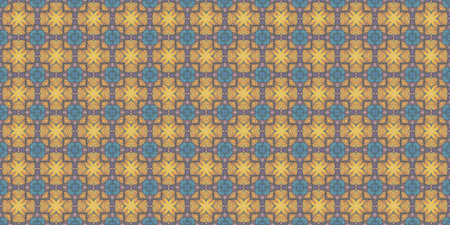Ethnic pattern. Abstract kaleidoscope fabric design texture or backgroundの素材
