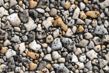 Pile of pebble stones as a background texture pattern.の素材