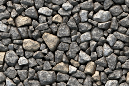 Background of stone wall texture. Close up of gray stone wall.の素材