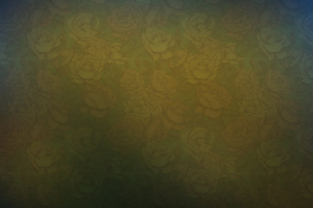 vintage background with roses in green and black colors, vintage backgroundの素材