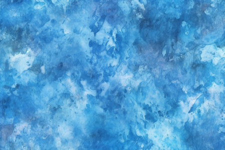 Abstract blue watercolor background. Texture paper. Digital art painting.の素材