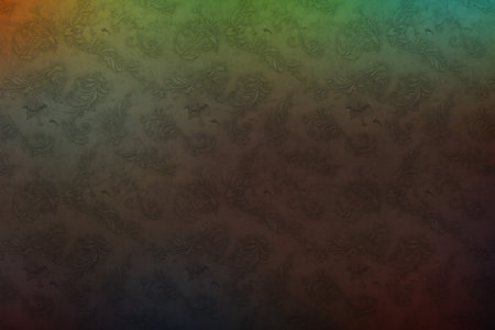 abstract background with floral pattern in red, yellow and green colorsの素材