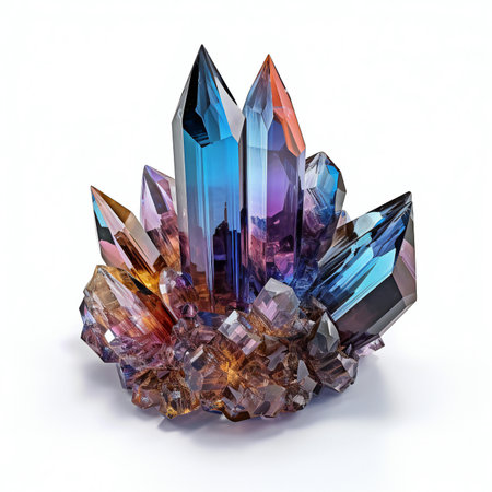 amethyst on white backgroundの素材