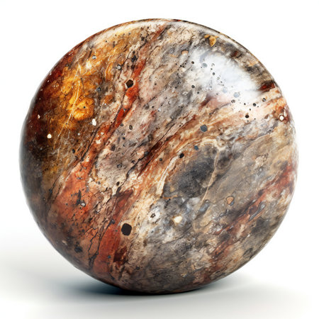 Colored marble on a white background.の素材
