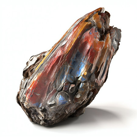 Natural gemstone on a white background.の素材
