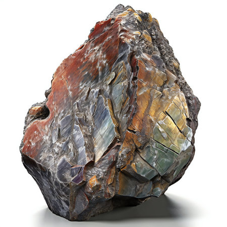 Rock stone on white background.の素材