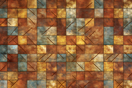 abstract background with geometric pattern in orange and brown colors,の素材